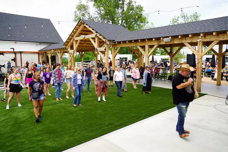 line dancing at SkyLand Ranch