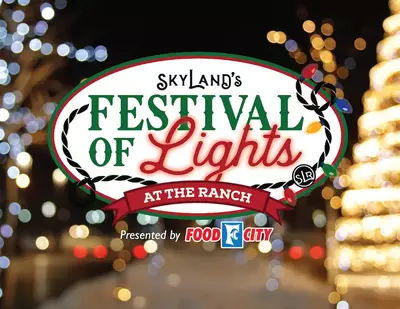 skyland's festival of lights presented by food city logo