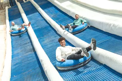 outdoor tubing hill at Rowdy Bear's Smoky Mountain Snowpark