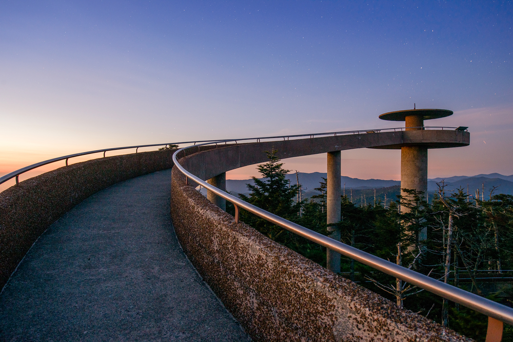 Clingmans Dome Observation Tower at Dusk